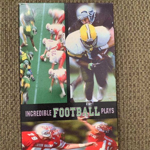 Incredible Football Plays by Global TV Marketing VHS Tape - Picture 1 of 2
